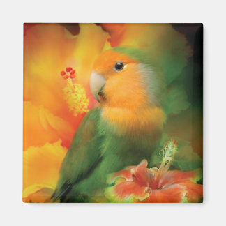 Liebe unter dem Hibiskus Art Magnet