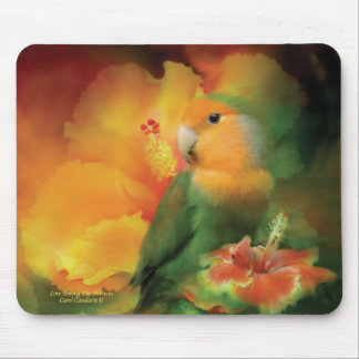 Liebe unter dem Hibiskus Mousepad