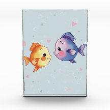 Liebe unter dem Meer – Süßes Wasserfarben-Fischpaa