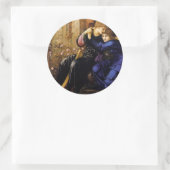 Liebe unter den Ruinen der Prä-Raphaelite Kunst Runder Aufkleber (Tasche)