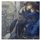Liebe unter den Ruinen (von Edward Burne-Jones) Fliese (Vorderseite)