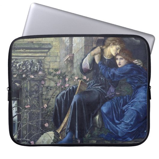 Liebe unter den Ruinen (von Edward Burne-Jones) Laptopschutzhülle (Vorderseite)