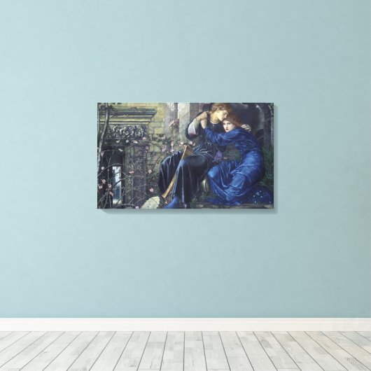 Liebe unter den Ruinen (von Edward Burne-Jones) Leinwanddruck (Insitu (Holzboden))