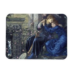 Liebe unter den Ruinen (von Edward Burne-Jones) Magnet