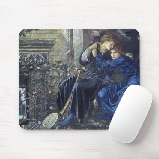 Liebe unter den Ruinen (von Edward Burne-Jones) Mousepad (Mit Mouse)