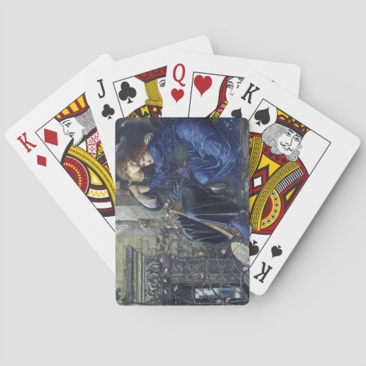Liebe unter den Ruinen (von Edward Burne-Jones) Spielkarten (Rückseite)