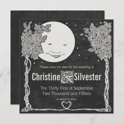 Liebe unter den Sternen, 5,25x5,25 Save the Date (Vorne/Hinten)