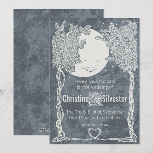 Liebe unter den Sternen Save the Date (Vorne/Hinten)