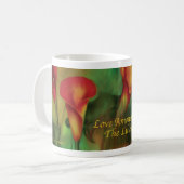 Liebe unter der Lilien-Tasse Kaffeetasse (Vorderseite Links)