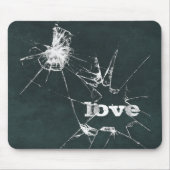 Liebe unter geschratenem Glas Mousepad (Vorne)