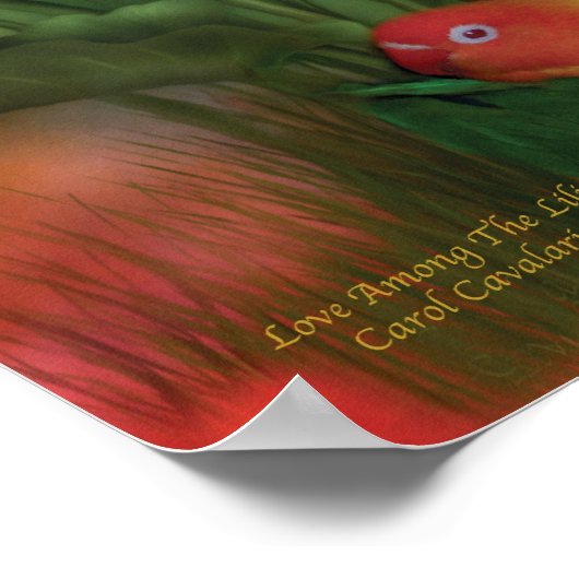 Liebe unter Lilies Poster/Print Poster (Ecke)