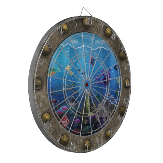 Liebe unter Wasser - Dartscheibe (Vorderseite Links)