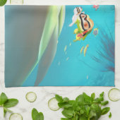 Liebe unter Wasser Geschirrtuch (Gefaltet)