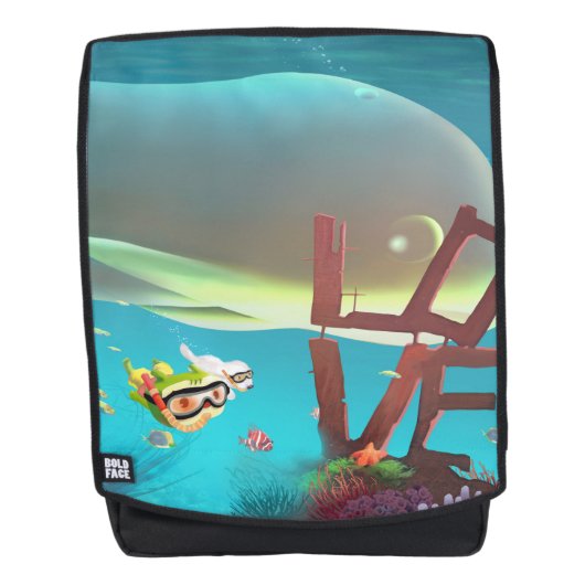 Liebe unter Wasser Rucksack (Vorderseite)