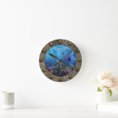 Liebe unter Wasser - Runde Wanduhr (Zuhause)