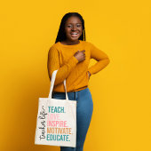 Liebe unterrichten Inspiriere Lehrer motivieren Tragetasche