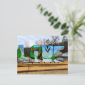 Liebe Unterschreiben am Natural Bridge Staat Park Postkarte (Stehend Vorderseite)