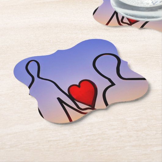 Liebe Untersetzer (angewinkelt)