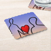 Liebe Untersetzer (angewinkelt)
