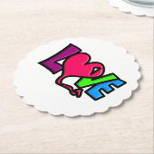 Liebe Untersetzer (angewinkelt)