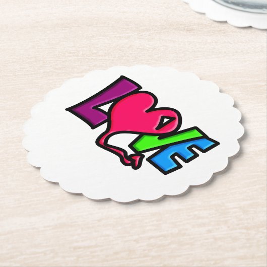 Liebe Untersetzer (angewinkelt)
