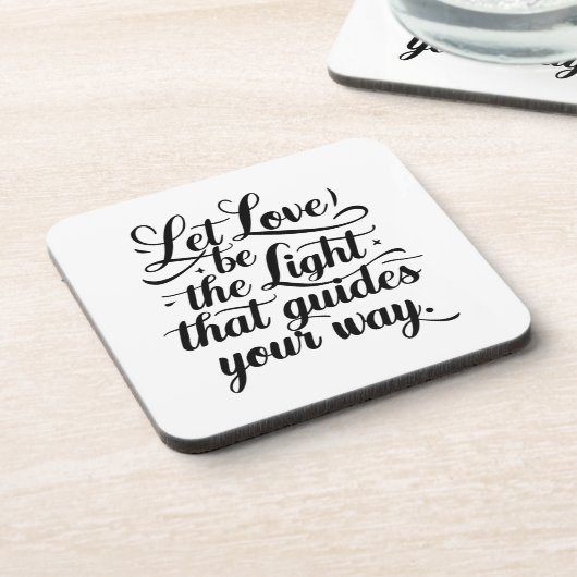 Liebe-Untersetzer gelassen Getränkeuntersetzer (Linke Seite)