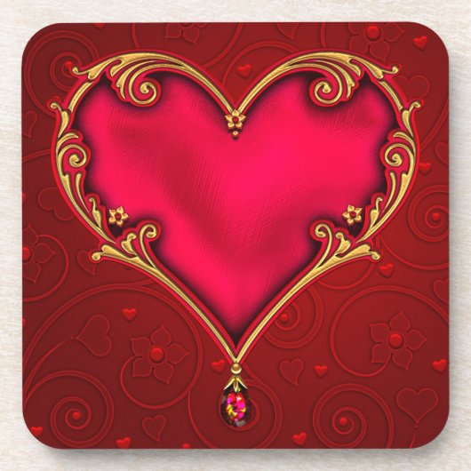 Liebe Untersetzer/Korkrückwand aus Kunststoff - Se Getränkeuntersetzer (Vorderseite)