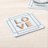 Liebe-Untersetzer Rechteckiger Pappuntersetzer (angewinkelt)