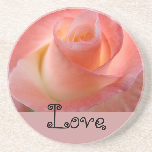 Liebe Untersetzer Rosa Blume Valentine Geschenke (Vorne)