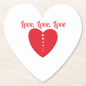 Liebe Untersetzer Rotes Herz & Punkte (Vorderseite)