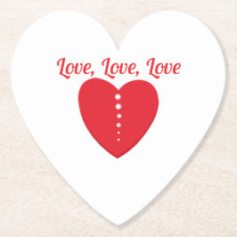 Liebe Untersetzer Rotes Herz & Punkte