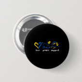 Liebe Unterstützung Frieden Ukraine Bewusstsein He Button (Vorne & Hinten)