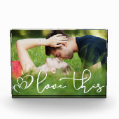 Liebe | Urban Lässig Hand Letted Script Fotoblock (Vorderseite)