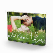 Liebe | Urban Lässig Hand Letted Script Fotoblock (Rechts)