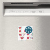LIEBE US Flagge Magnet (In Situ (Geschirrspüler))