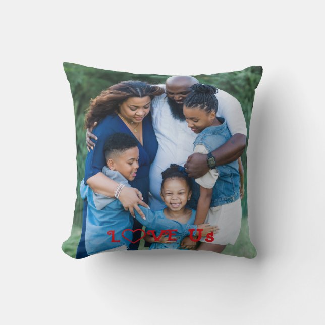 "LIEBE US" Foto Kissen (Vorderseite)