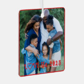 "LIEBE US" Foto Ornament Aus Metall (Vorderseite Rechts)