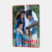 "LIEBE US" Foto Ornament Aus Metall (Vorderseite links)