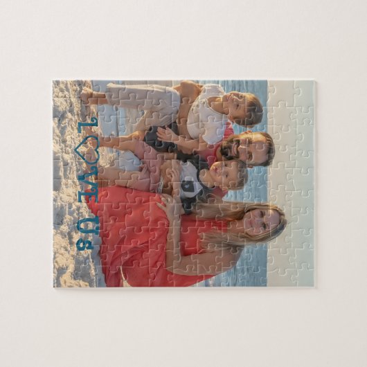 "LIEBE US" Foto PERSONALISIEREN Puzzle (Horizontal)