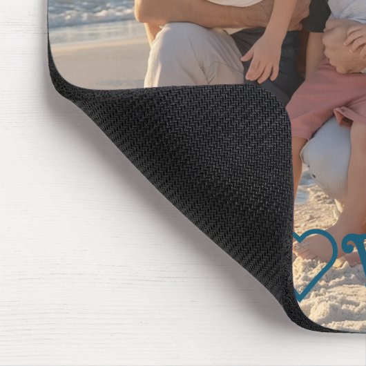 "LIEBE US" Foto PERSONALIZE Wohnung Mousepad (Ecke)