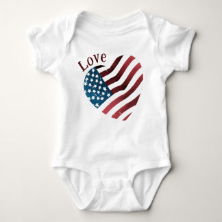 Liebe USA America Baby Jersey Bodysuit Strampler
