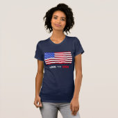 Liebe USA Flag Women's Red White Blue T-Shirt (Vorne ganz)