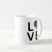Liebe - USA-Flagge Kaffeetasse (VorderseiteRechts)