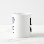 Liebe - USA-Flagge Kaffeetasse (Mittel)