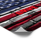 Liebe USA Graffiti wall Art. Poster (Ecke)