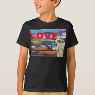 Liebe USA Graffiti wall art. T - Shirt