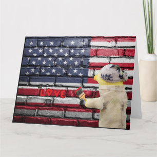 Liebe USA Graffiti-Wandkunst. Karte