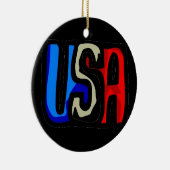 Liebe USA Keramik Ornament (Rechts)