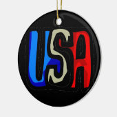 Liebe USA Keramik Ornament (Links)