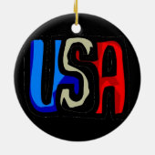 Liebe USA Keramik Ornament (Hinten)